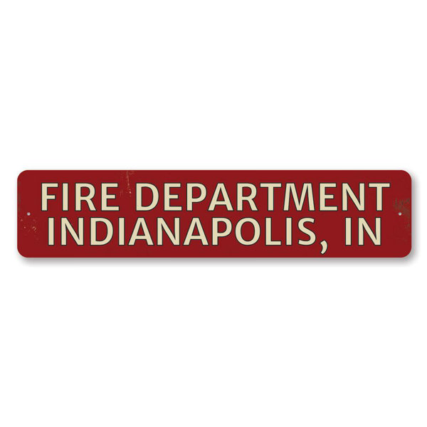 Lizton Sign Shop, Inc Fire Department City State Aluminum Sign Wayfair